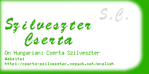 szilveszter cserta business card